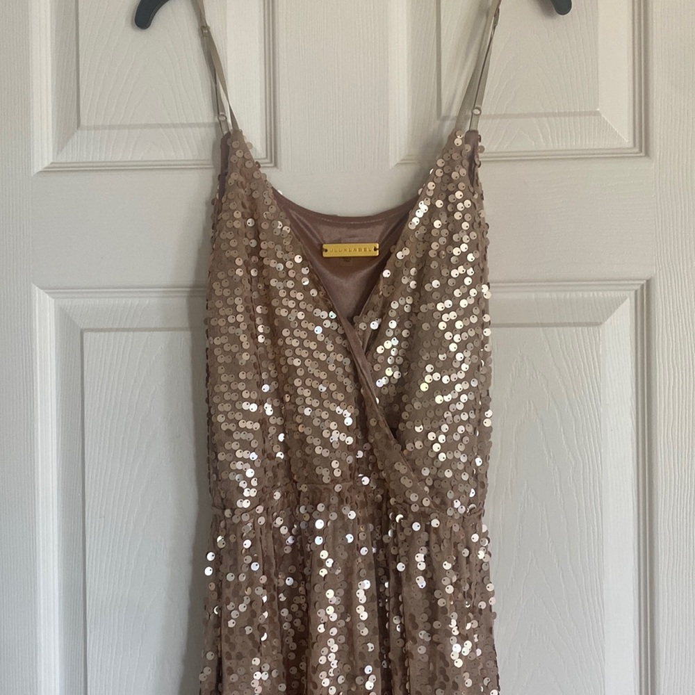 Cute sparkly champagne colored dress